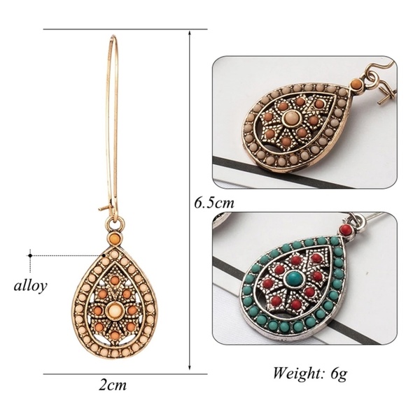 Gorgeous Long drop earrings - Picture 3 of 4